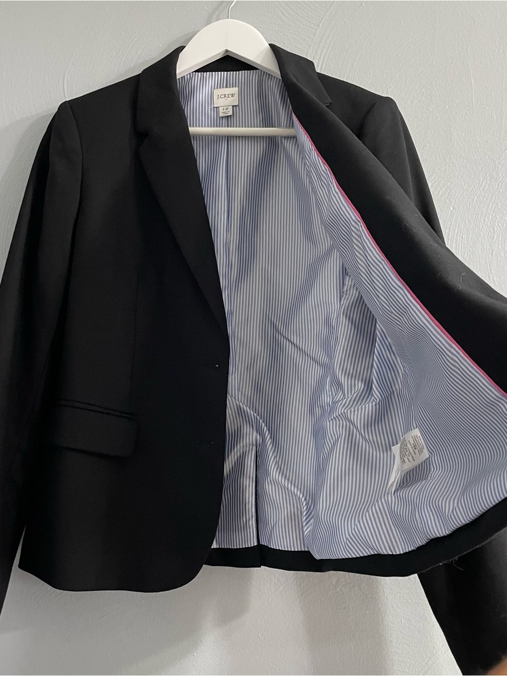 JCrew Original Schoolboy Blazer gold buttons black size 12 preppy office# AZ565 - Picture 6 of 14